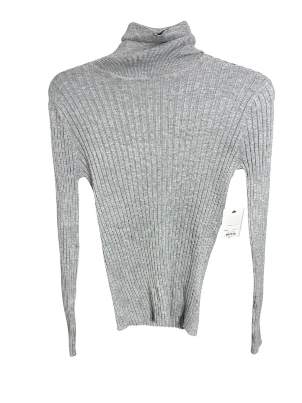 Nine West Turtleneck Sweater Ribbed Gray Size XS NWT